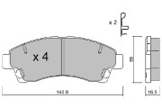 BPMZ-1905 Sada brzdových destiček, kotoučová brzda Premium Advics AISIN