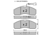 BPNI-1016 Sada brzdových destiček, kotoučová brzda Premium Advics AISIN