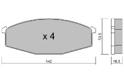 BPNI-1917 AISIN sada brzdových platničiek kotúčovej brzdy BPNI-1917 AISIN