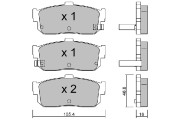 BPNI-2902 AISIN sada brzdových platničiek kotúčovej brzdy BPNI-2902 AISIN