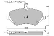 BPPE-1011 Sada brzdových destiček, kotoučová brzda Premium Advics AISIN