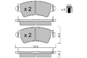 BPPE-1015 Sada brzdových destiček, kotoučová brzda Premium Advics AISIN