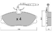 BPPE-1018 AISIN sada brzdových platničiek kotúčovej brzdy BPPE-1018 AISIN