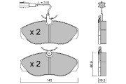 BPPE-1021 AISIN sada brzdových platničiek kotúčovej brzdy BPPE-1021 AISIN