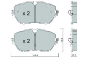 BPPE-1025 Sada brzdových destiček, kotoučová brzda Premium Advics AISIN