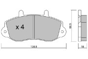 BPRE-1020 Sada brzdových destiček, kotoučová brzda Premium Advics AISIN