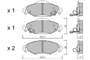 BPTO-1003 AISIN sada brzdových platničiek kotúčovej brzdy BPTO-1003 AISIN