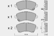 BPTO-1009 Sada brzdových destiček, kotoučová brzda Premium Advics AISIN