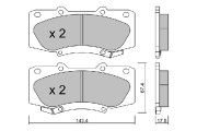 BPTO-1012 AISIN sada brzdových platničiek kotúčovej brzdy BPTO-1012 AISIN