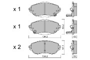 BPTO-1020 AISIN sada brzdových platničiek kotúčovej brzdy BPTO-1020 AISIN