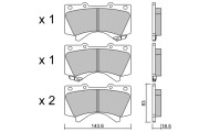 BPTO-1024 AISIN sada brzdových platničiek kotúčovej brzdy BPTO-1024 AISIN