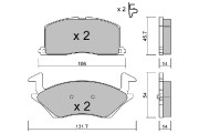 BPTO-1917 Sada brzdových destiček, kotoučová brzda Premium Advics AISIN