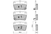 BPTO-2901 Sada brzdových destiček, kotoučová brzda Premium Advics AISIN