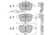 BPVW-1023 AISIN sada brzdových platničiek kotúčovej brzdy BPVW-1023 AISIN