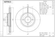 K6F961S Brzdový kotouč Premium Advics AISIN