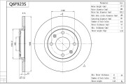 Q6F923S AISIN brzdový kotúč Q6F923S AISIN