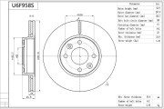 U6F958S AISIN brzdový kotúč U6F958S AISIN