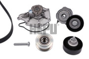 PK05820 Vodní pumpa + klínový žebrový řemen HEPU
