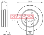 103244 KAMOKA brzdový kotúč 103244 KAMOKA