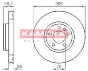 103660 KAMOKA brzdový kotúč 103660 KAMOKA