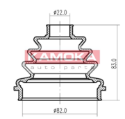 1147084 KAMOKA manżeta hnacej hriadele 1147084 KAMOKA