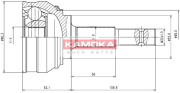 6536 KAMOKA sada kĺbov hnacieho hriadeľa 6536 KAMOKA