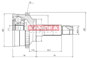 6598 KAMOKA sada kĺbov hnacieho hriadeľa 6598 KAMOKA