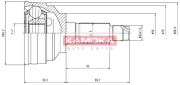 6642 Sada kloubů, hnací hřídel KAMOKA