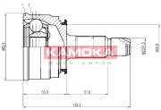 6748 KAMOKA sada kĺbov hnacieho hriadeľa 6748 KAMOKA