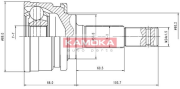 6754 Sada kloubů, hnací hřídel KAMOKA