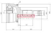 6848 KAMOKA sada kĺbov hnacieho hriadeľa 6848 KAMOKA