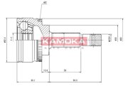 7054 KAMOKA sada kĺbov hnacieho hriadeľa 7054 KAMOKA