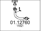 01.12760 Výfuková trubka MTS