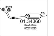 01.34360 Přední tlumič výfuku MTS