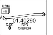 01.40290 Výfuková trubka MTS