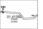 01.41350 Výfuková trubka MTS