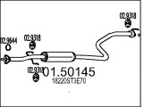 01.50145 Střední tlumič výfuku MTS