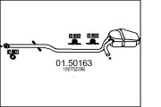 01.50163 Střední tlumič výfuku MTS