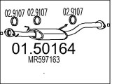 01.50164 Střední tlumič výfuku MTS