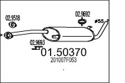 01.50370 Střední tlumič výfuku MTS
