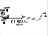 01.50584 Střední tlumič výfuku MTS