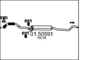 01.50591 Střední tlumič výfuku MTS