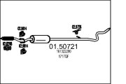 01.50721 Střední tlumič výfuku MTS