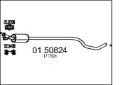 01.50824 Střední tlumič výfuku MTS