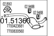 01.51360 Střední tlumič výfuku MTS