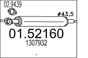 01.52160 Střední tlumič výfuku MTS