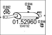 01.52960 Střední tlumič výfuku MTS