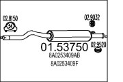 01.53750 Střední tlumič výfuku MTS