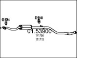 01.53900 Střední tlumič výfuku MTS