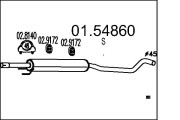 01.54860 Střední tlumič výfuku MTS